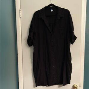 Old Navy Black Linen Dress